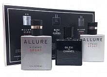 Парфюмерный набор Chanel Allure Homme/Blue de Chanel 3x25 ml оптом в Ижевск 