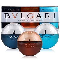 Парфюмерный набор Bvlgari The Aqva Pocket Spray Collection 3х15 ml оптом в Ижевск 