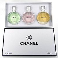 Парфюмерный набор Chanel Chance Eau de Toilette/Chance Eau Tendre/Chance Eau Fraiche 3x30 ml оптом в Ижевск 